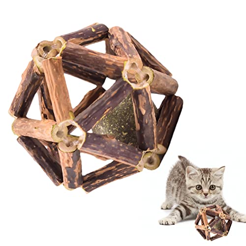 Limitoll Silvervine Katzenminze-Ball mit Glockenball, Zahnreinigung und Stressabbau, natürlicher Silvervine Stick für Katzen Limitoll Silvervine Katzenminze-Ball mit Glockenball, Zahnreinigung und Stressabbau, natürlicher Silvervine Stick für Katzen von Limitoll