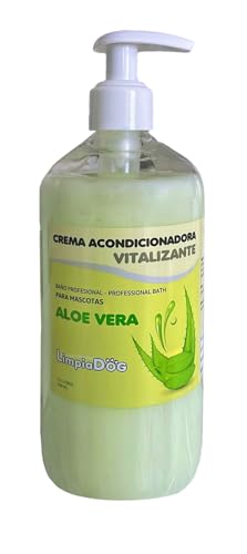 LimpiaDog Aloe Vera Vitalisierender Conditioner für Hunde, 500 ml für Haustiere, Pflege und Geschmeidigkeit des Fells und der Haare Ihres Hundes oder Ihrer Katze, Feuchtigkeit und Glanz von Limpiadog