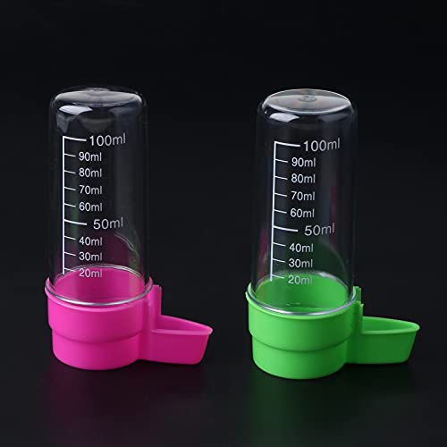 2 Stück Vogel Wasserspender Automatischer Futterspender Kunststoffbehälter Für Sittiche Lovebird Käfig Zubehör 90 Ml 50 Ml Hängende Vogelfutterspender Für Den Garten Boden Vogelfutterspender von Limtula