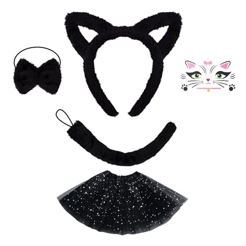 Katzen Kostüme Kostüm Kits Katzen Kostüm Set Rock Katzen Kopfband Plüsch Schwanzbögen Binden Sie Tierkleid Set Set Set Katzen Kostüme Kostüm Kits Katzen Kostüm Set Rock Katzen Kopfband Plüsch Schwanzbögen Binden Sie Tierkleid Set Set Set von Limtula