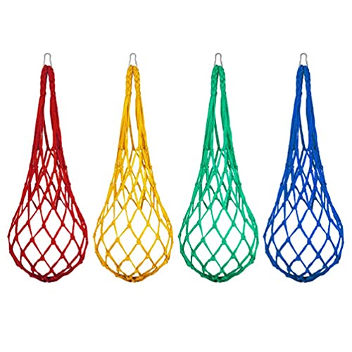 Limtula 4er-Pack Hühner-Gemüsebeutel mit Haken, Papageien-Obsthalter, Spielzeug, hängende Vogel-Leckerli-Netzbeutel für Hühner, große Vögel, Huhn, Kohlhalter von Limtula