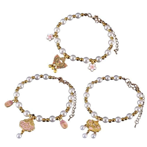 Limtula Klassische Haustierperlen Halskette Für Chinesisches Neujahr Länge Schmuck Für Katzen Und Hunde Festival Haustierkragen 3pcs von Limtula