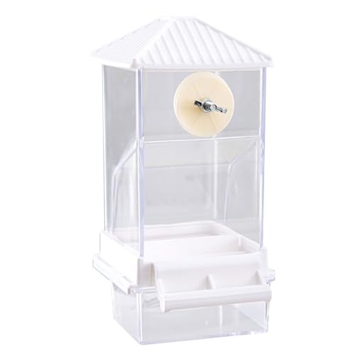 SALAKEets Lebensmittelspender Container Box Automatischer Feeder Für Kleine Papageien Mit Bequemen Nachfüll Und Abfalltrennungs Transparent Vogel Lebensmittelspender SALAKEets Lebensmittelspender Container Box Automatischer Feeder Für Kleine Papageien Mit Bequemen Nachfüll Und Abfalltrennungs Transparent Vogel Lebensmittelspender von Limtula