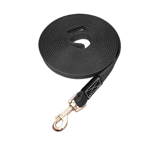 KANGYEBAIHUODIAN 1,5/2/3/5M Haustier Leine Nicht Slip Lange Fäden Hund Leine Fit for Hunde Helle Farbe Außerhalb Traning Hunde Zugseil Haustier Zubehör (Color : Black, Size : 300x2cm) von LinCys