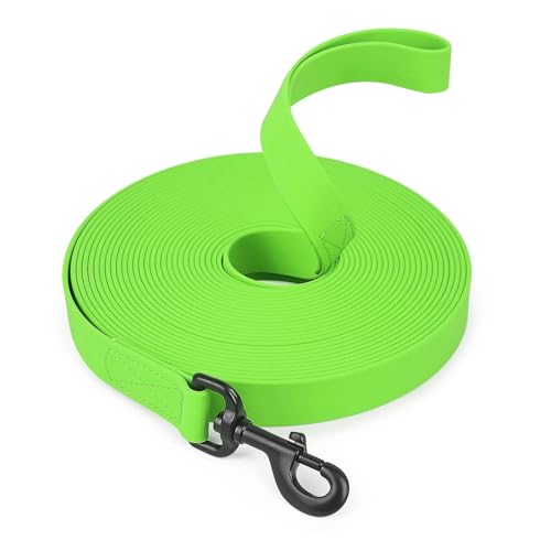 KANGYEBAIHUODIAN 1,5 m/3 m/5 m/10 m Starke 2,5 cm breite PVC-Hundeleine, Mehrfarbig, langlebig, wasserdicht, Hundetrainingsleine, passend for Hunde (Color : Green, Size : 1.5-Meters) von LinCys