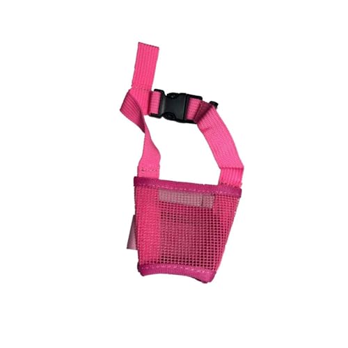 KANGYEBAIHUODIAN 1pc Anti Bellen Maulkorb for Kleine Große Hunde Einstellbare Mesh Atmungsaktive Haustier Mund Maulkörbe Fit for Hunde Nylon Riemen Hund Zugriffs (Color : Pink, Size : S) von LinCys