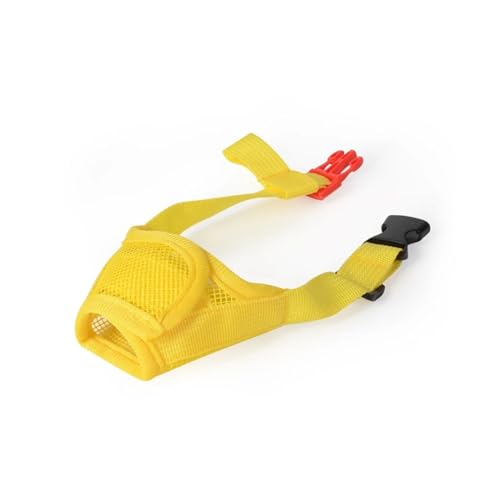 KANGYEBAIHUODIAN Antibellender Maulkorb for kleine und große Hunde, verstellbares Netz, atmungsaktiv, Maulkörbe for Haustiere, passend for Hunde, Nylongurte, Hundezubehör (Color : Yellow, Size : XL KANGYEBAIHUODIAN Antibellender Maulkorb for kleine und große Hunde, verstellbares Netz, atmungsaktiv, Maulkörbe for Haustiere, passend for Hunde, Nylongurte, Hundezubehör (Color : Yellow, Size : XL von LinCys
