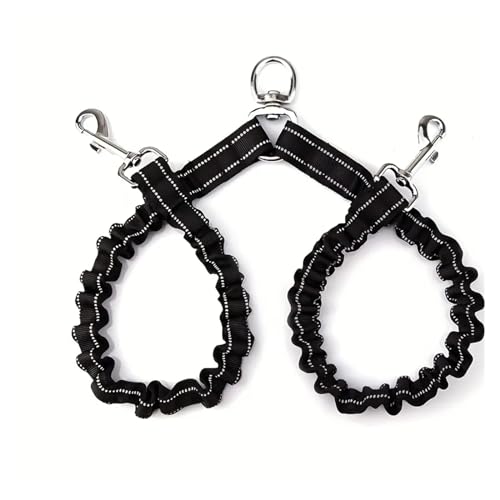 KANGYEBAIHUODIAN Doppelleinen for Hunde – kein Verheddern der Hundeleine, Bequeme, stoßdämpfende, reflektierende Bungee-Leine for Sicherheit bei Nacht von LinCys