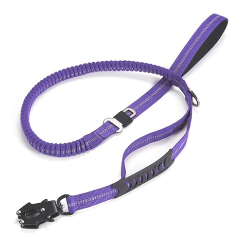KANGYEBAIHUODIAN Elastische Bungee-Hundeleine, passend for mittelgroße und große Hunde, Leinen, Stoßdämpfung, Zwei Griffe, robuste Hundeleinen mit Auto-Sicherheitsclip (Color : Purple, Size : 135-19 KANGYEBAIHUODIAN Elastische Bungee-Hundeleine, passend for mittelgroße und große Hunde, Leinen, Stoßdämpfung, Zwei Griffe, robuste Hundeleinen mit Auto-Sicherheitsclip (Color : Purple, Size : 135-19 von LinCys