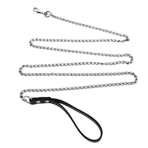 KANGYEBAIHUODIAN Fit for Biss Beweis Heavy Duty Kette Hund Leine Haustier Metall Blei Griff Trigger Haken Pet Ausbildung Kragen Leine Halskette Hund Produkt (Color : Black, Size : 180cm) von LinCys