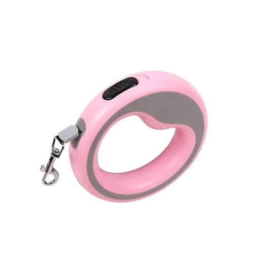 KANGYEBAIHUODIAN Fit for Hundezubehör, automatische Haustierleinen, einziehbares Hundeseil, Katze, Haustier, 2,5 m, ausziehbare Haustierleine, Roulette-Leine for Hunde (Color : Pink, Size : 2.5M) von LinCys