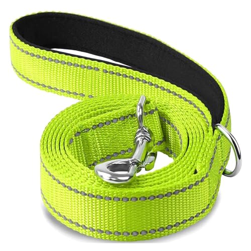 KANGYEBAIHUODIAN Fit for Nachtreflexion Hund Haustier Abschleppseil 1,2/1,5/1,8 m Schutzseil Haustier Walking Training Leine Katzen Hunde Geschirr Halsband Leine Gurt (Color : Fluorescent Green, Siz von LinCys