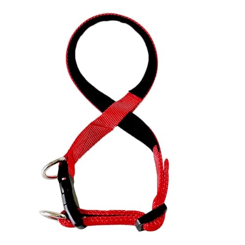 KANGYEBAIHUODIAN Geeignet for das Training. Langlebiger Hundemaulkorb, verstellbar, bequem, Anti-Biss-Maulkorb, Kreuz-Hundekopfring, einfarbig, Anti-Bellen-Maulkorb (Color : Red, Size : XXL) von LinCys