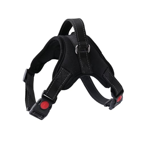 KANGYEBAIHUODIAN Hundegeschirr, langlebig, reflektierend, verstellbar, passend for Hunde, Haustier-Gehgeschirr, passend for kleine, mittelgroße und große Haustiere, Zubehör (Color : Black, Size : 4- KANGYEBAIHUODIAN Hundegeschirr, langlebig, reflektierend, verstellbar, passend for Hunde, Haustier-Gehgeschirr, passend for kleine, mittelgroße und große Haustiere, Zubehör (Color : Black, Size : 4- von LinCys