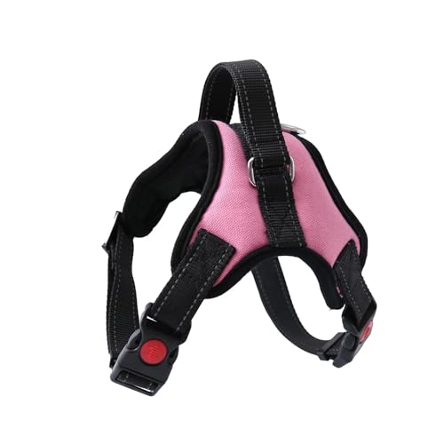 KANGYEBAIHUODIAN Hundegeschirr, langlebig, reflektierend, verstellbar, passend for Hunde, Haustier-Gehgeschirr, passend for kleine, mittelgroße und große Haustiere, Zubehör (Color : Pink, Size : 4-9 von LinCys