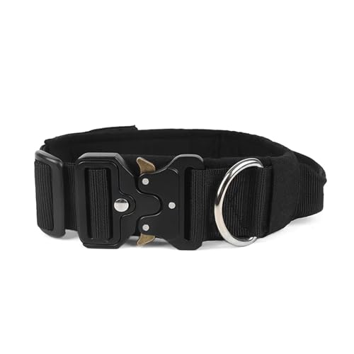 KANGYEBAIHUODIAN Hundehalsband-Leine, militärisch, robust, passend for mittelgroße und große Hunde, Halsbänder, Deutscher Schäferhund, Walking-Trainingszubehör (Color : Black, Size : XL 54-62cm) KANGYEBAIHUODIAN Hundehalsband-Leine, militärisch, robust, passend for mittelgroße und große Hunde, Halsbänder, Deutscher Schäferhund, Walking-Trainingszubehör (Color : Black, Size : XL 54-62cm) von LinCys