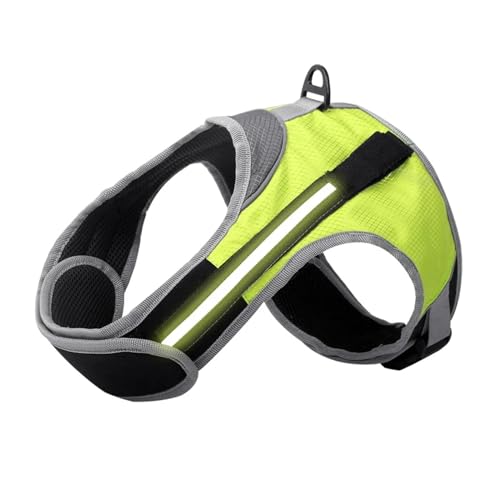 KANGYEBAIHUODIAN LED-Leuchten, Brustgurte for Hunde, Nachtgeschirr, reflektierende Weste, passend for mittelgroße und große Hunde, Husky, Schäferhund, Labrador, Heimtierbedarf (Color : Green with LED von LinCys