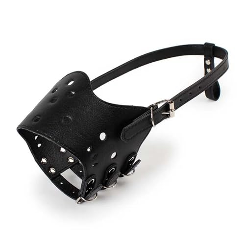 KANGYEBAIHUODIAN Maulkorb aus weichem Leder, passend for Hunde, gegen Beißen, sicher, verstellbar und atmungsaktiv, for kleine und große Hunde, ermöglicht das Trinken und Essen (Color : Black, Size KANGYEBAIHUODIAN Maulkorb aus weichem Leder, passend for Hunde, gegen Beißen, sicher, verstellbar und atmungsaktiv, for kleine und große Hunde, ermöglicht das Trinken und Essen (Color : Black, Size von LinCys