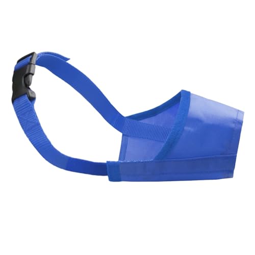 KANGYEBAIHUODIAN Maulkorb for Hunde, atmungsaktiv, for kleine, mittelgroße und große Hunde, verstellbares Nylon-Netz, Anti-Bellen, Maulkörbe for Welpen, Hundezubehör (Color : Blue, Size : 2) von LinCys