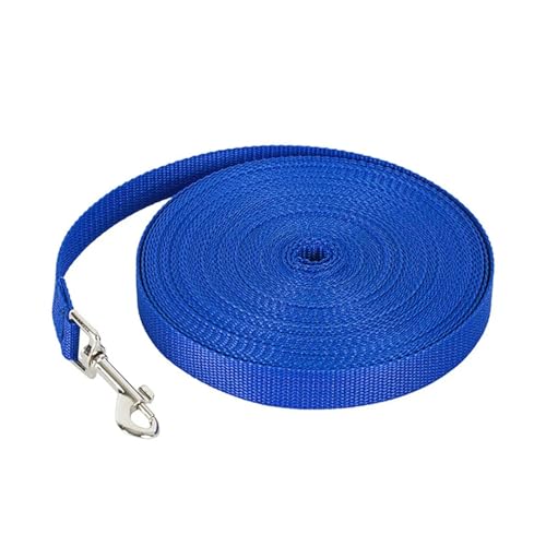 KANGYEBAIHUODIAN Nylon-Hundetrainingsleinen, Haustierleine, langes Lanyard, Zugseil, passend for kleine große Hunde, 1,5 m, 1,8 m, 3 m, 4,5 m, 6 m, 10 m. Leine (Color : Blue, Size : 3m) von LinCys