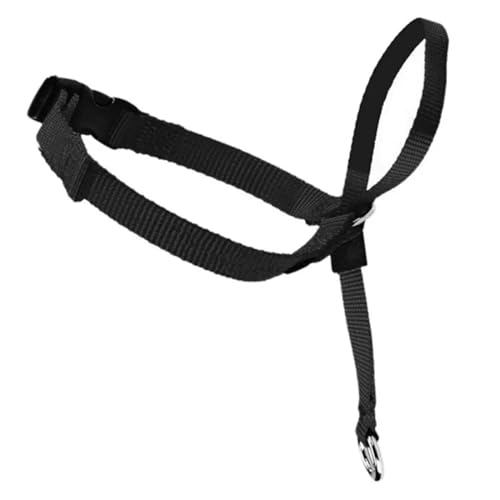 KANGYEBAIHUODIAN Passend for Gentle Leader Harness Hundehalfter Trainingshalsband Nylon Breakaway All Seasons Nützliche Geschirre Leine (Color : Black, Size : L) von LinCys