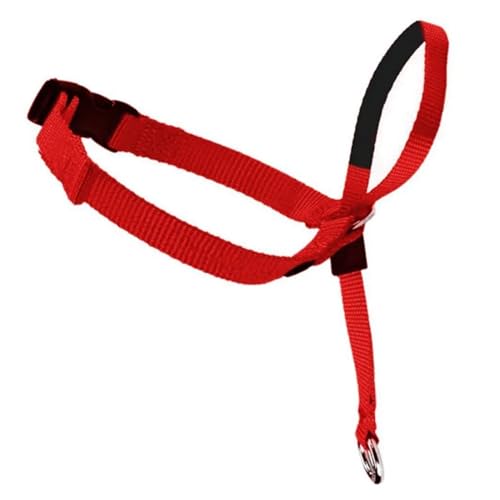 KANGYEBAIHUODIAN Passend for Gentle Leader Harness Hundehalfter Trainingshalsband Nylon Breakaway All Seasons Nützliche Geschirre Leine (Color : Red, Size : M) von LinCys