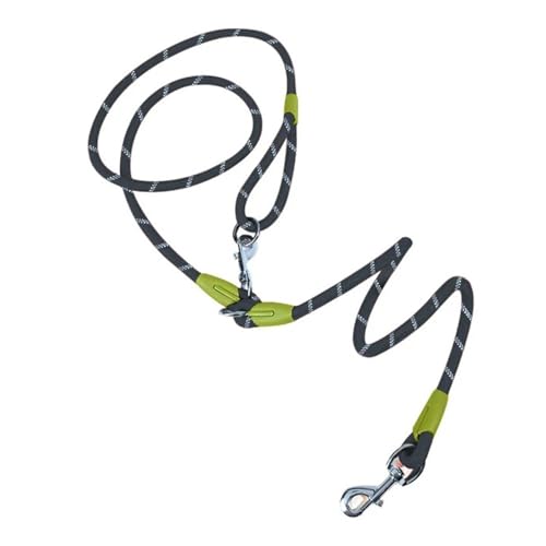 KANGYEBAIHUODIAN Reflektierende Nylonleinen for Hunde, Kette, Zugseil, for Laufen mit freien Händen, Seilkette, passend for kleine und große Hunde (Color : Black, Size : 240CM) von LinCys