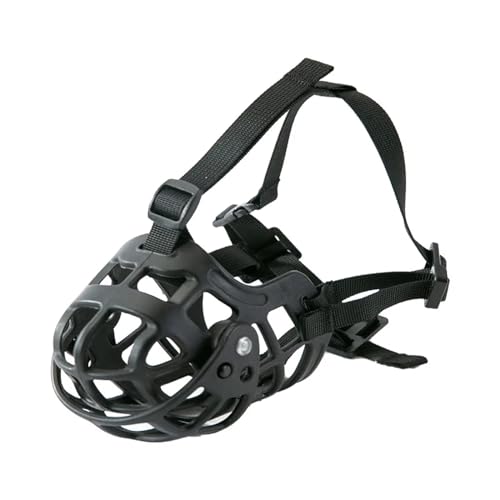 KANGYEBAIHUODIAN Silikon-Maulkorb for Hunde, gegen Beißen, atmungsaktiv, Mundmaske, passend for mittelgroße und große Hunde, Zubehör, sicheres, Komfortables Outdoor-Zubehör (Color : Black, Size : S von LinCys