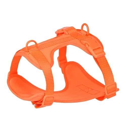 KANGYEBAIHUODIAN Verstellbares Hundegeschirr, atmungsaktiv, leicht, Brustweste for Hunde, Outdoor, Walking, Training, Haustierharenss, Brustgurt, Hunde, passend for Zubehör (Color : Orange, Size : S von LinCys