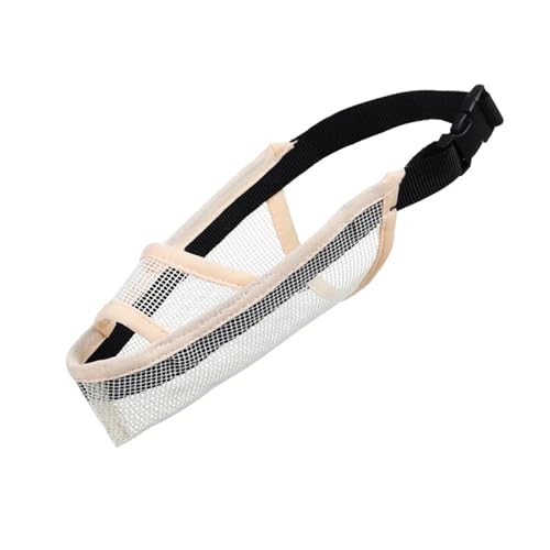 KANGYEBAIHUODIAN XXS-XL Hundemaulkorb, Anti-Bell-Hundemundmaske, Verstellbarer Haustiermaulkorb, passend for kleine und große Hunde, atmungsaktives Mesh-Haustiermund, Heimtierbedarf (Color : Beige, KANGYEBAIHUODIAN XXS-XL Hundemaulkorb, Anti-Bell-Hundemundmaske, Verstellbarer Haustiermaulkorb, passend for kleine und große Hunde, atmungsaktives Mesh-Haustiermund, Heimtierbedarf (Color : Beige, von LinCys
