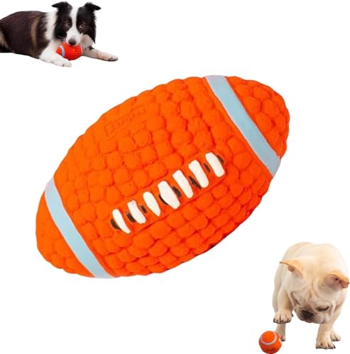 2PCS Mighty chew - Indestructible Toy for Dog, Latex Floating Dog Ball Toy, Squeaky Dog Football Toy, Bite Resistant Latex Pet Toy Ball for Aggressive Chewers Small, Large Breeds. (Big, Rugby) von LinZong