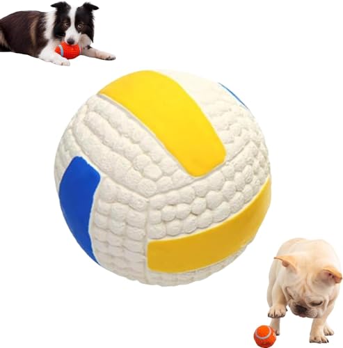 2PCS Mighty chew - Indestructible Toy for Dog, Latex Floating Dog Ball Toy, Squeaky Dog Football Toy, Bite Resistant Latex Pet Toy Ball for Aggressive Chewers Small, Large Breeds. (Small, Tennis) von LinZong