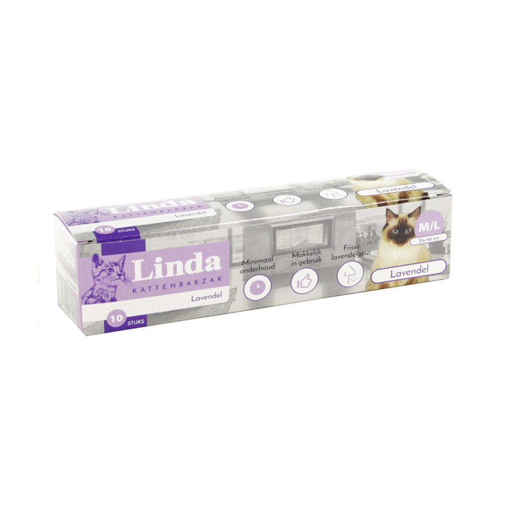 Linda Katzentoilettenbeutel Lavendel - M/L - 10 Stück Linda Katzentoilettenbeutel Lavendel - M/L - 10 Stück von Linda