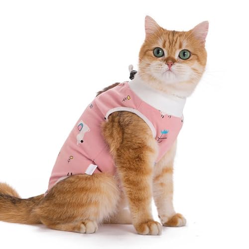 Ling & Bai Katzen-Erholungsanzug, atmungsaktiver Einteiler für weibliche Katzen, nach Operationen, für kleine Hunde, Bauchhaut, Anti-Leck-Pyjama, Rosa Alpaka, Größe S Ling & Bai Katzen-Erholungsanzug, atmungsaktiver Einteiler für weibliche Katzen, nach Operationen, für kleine Hunde, Bauchhaut, Anti-Leck-Pyjama, Rosa Alpaka, Größe S von Ling & Bai