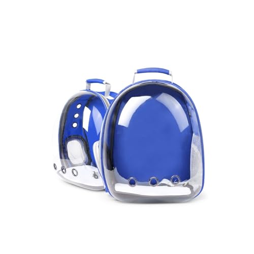 Transparenter Katzenrucksack Raumfahrzeug-Design, Aus ABS-Material, Atmungsaktiv Und Komfortabel, Geeignet Für Tägliche Reisen Und Reisen(Blue) von LingXianXing