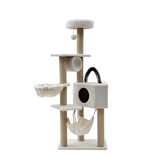 Linjolly Haustier Katzen Plüsch Condos Multi-Level Cats Tree Condo Möbel mit Sisal-bedeckten Kratzpfosten for Kätzchen Linjolly Haustier Katzen Plüsch Condos Multi-Level Cats Tree Condo Möbel mit Sisal-bedeckten Kratzpfosten for Kätzchen von Linjolly