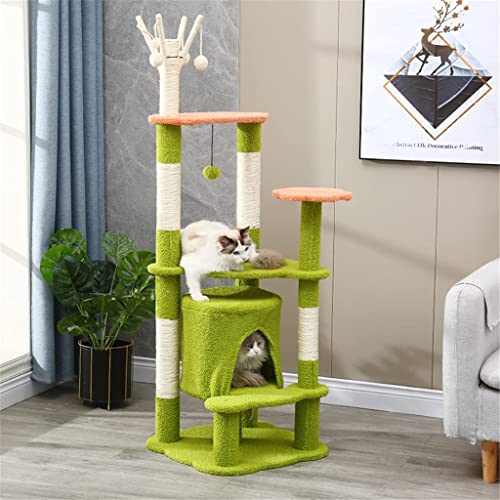 Linjolly Katze Baum Kratzer Tower Condo Möbel Kratzer Pfosten Katzen Jumping Spielzeug Spiel Haus Katzen Schlafende Bett Katzen Haus Klettern Spielzeug von Linjolly