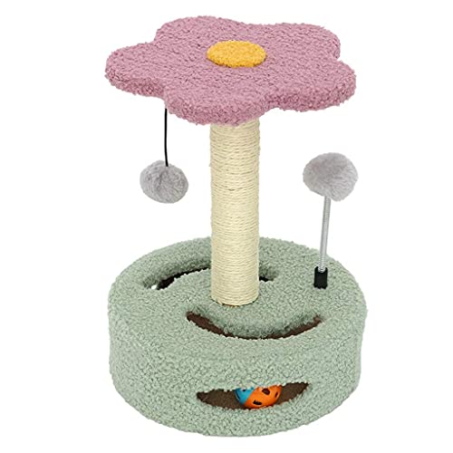Linjolly Katzen Scratcher Katzen Kletterrahmen Sisal Katzen Baum Haus Spielzeug Katzen Kratzer Beitrag Tower Pet Products Haustiere Möbel Spielen (Color : Pink) von Linjolly