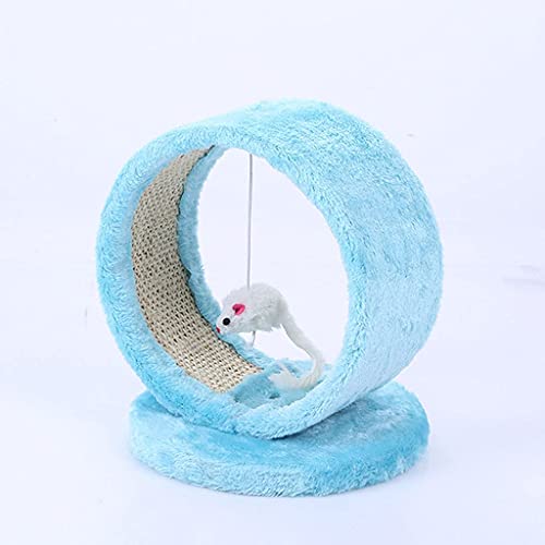 Linjolly Katzen Scratcher Kratzer Beitrag for Katzen Nette Katzen Kletterrahmen Post Pet Products Toys Pet Möbel Katzen Turm mit Spielball (Color : Blue) von Linjolly