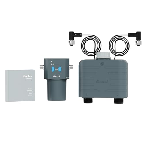 LinkTap T1 Drahtlose Bewässerungscomputer, Erfordert Gateway, 2-Zonen Smart Bewässerungssteuerung, Integrierte Durchflussmesser, Wetteranpassung, Ideal für Mikrotropfbewässerung LinkTap T1 Drahtlose Bewässerungscomputer, Erfordert Gateway, 2-Zonen Smart Bewässerungssteuerung, Integrierte Durchflussmesser, Wetteranpassung, Ideal für Mikrotropfbewässerung von LinkTap