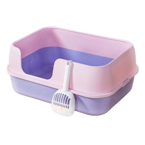 Katzentoilette, halbgeschlossene Katzentoilette, Katzentoilette mit hohen Seitenwänden for große Katzen, halbgeschlossene, abnehmbare Katzenreinigungsschüssel, Kätzchentoilette for Kleintiere/Kaninche Katzentoilette, halbgeschlossene Katzentoilette, Katzentoilette mit hohen Seitenwänden for große Katzen, halbgeschlossene, abnehmbare Katzenreinigungsschüssel, Kätzchentoilette for Kleintiere/Kaninche von Linmeas-753