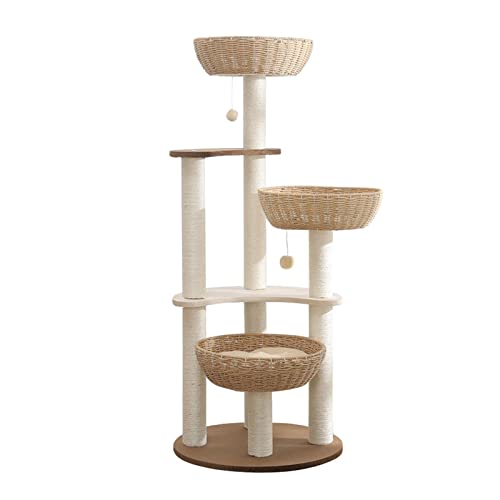 Dreidimensionales Kratzbaum-Klettergerüst, multifunktionale Katzensprungplattform, Sisal-Fangsäule, Plüsch-Hängekugel, Katzenspielzeug Dreidimensionales Kratzbaum-Klettergerüst, multifunktionale Katzensprungplattform, Sisal-Fangsäule, Plüsch-Hängekugel, Katzenspielzeug von Linmeng