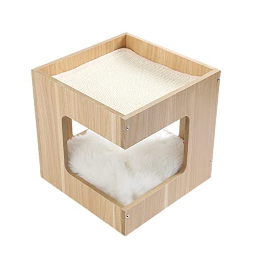 Holzspleißen dreidimensionales Katzennest Indoor multifunktionale Katzensprungplattform einfache Montage ( Size : 11.8*11.8 inches ) von Linmeng