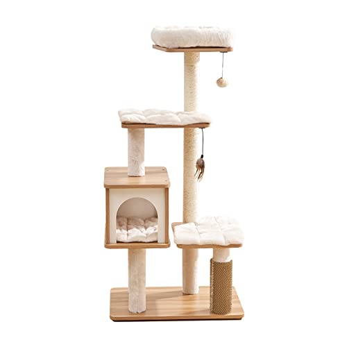 Kratzbaum aus Holz Vier Jahreszeiten Universal-Multifunktions-Katzenklettergerüst Sisal-Kratzsäule mit Haarreibevorrichtung Kratzbaum aus Holz Vier Jahreszeiten Universal-Multifunktions-Katzenklettergerüst Sisal-Kratzsäule mit Haarreibevorrichtung von Linmeng