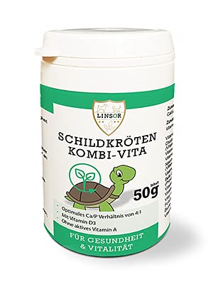 Linsor, Schildkröten Kombi-Vita, Vitamine für Landschildkröten, Ergänzungsfutter, 50 g Pulver von Linsor