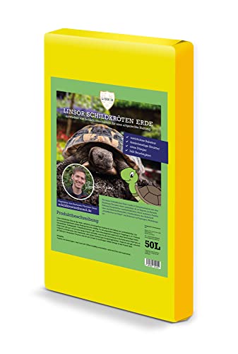 Linsor Schildkröten-Erde Natürliches Schildkrötensubstrat ohne Dünger | Perfekt für Landschildkröten & Reptilien | Feinkrümelig, grabfähig & nachhaltig | 50 Liter von Linsor