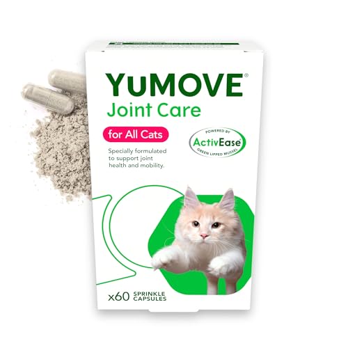 Lintbells | YuMOVE Katze | Nahrungsergänzungsmittel für Hüft- und Gelenke für steife Katzen, mit Glucosamin, Chondroitin, Grünlippmuschel, alle Altersgruppen und Rassen | 60 Kapseln von Lintbells