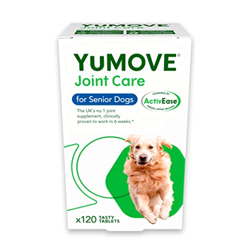 Lintbells | YuMOVE ausgewachsener Seniorin Hund | Hüft- und Gelenkergänzung für steife ausgewachsene Hunde, mit Glucosamin, Chondroitin, Grünlippmuschel | 9+ | 120 Tabletten von Yumove