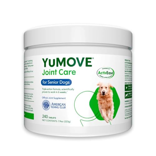 YuMOVE Senior Dog | Hüft- und Gelenkergänzung für steife erwachsene Hunde mit Glucosamin, Chondroitin, Grünlippenmuschel | 9 Jahre und älter | 240 Tabletten von Yumove