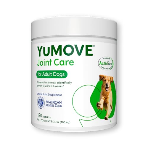 YuMOVE Gelenktabletten für Hunde mit Grünlippmuschel, Glucosamin, Chondroitin - Hüft- und Gelenkergänzung für steife ausgewachsene Hunde |6 bis 8 Jahre |120 Tabletten | Lintbells von Lintbells